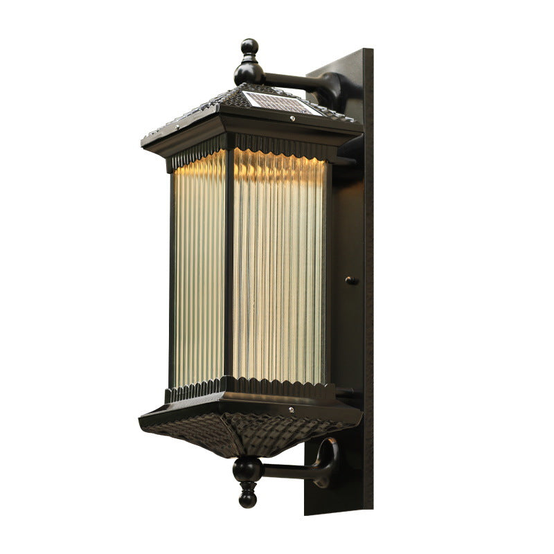 Colonial Glass Waterproof LED Outdoor Wall Sconce Lamp