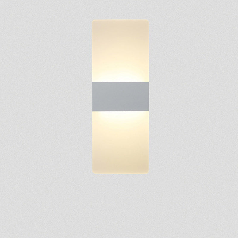 Simplicity Acrylic Aluminum Rectangle LED Wall Sconce Lamp