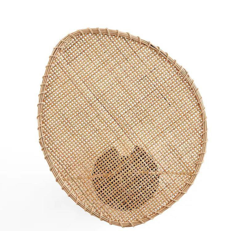 Boho Leaf Shape Hardware Rattan 1 - Light Wall Sconce Lamp