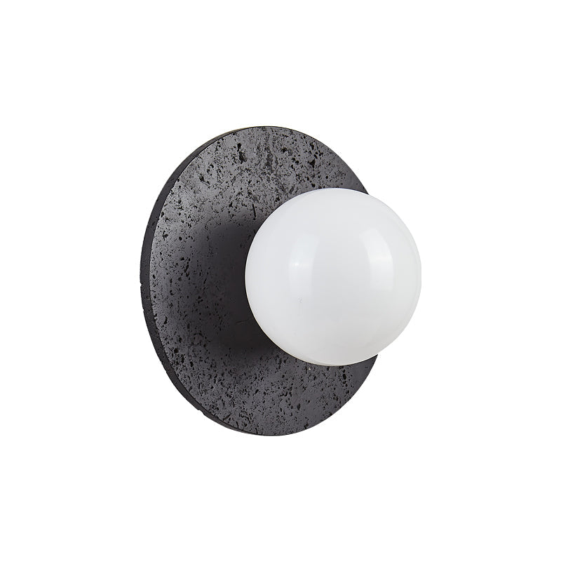 Deco Black Travertine Glass 1 - Light Wall Sconce Lamp