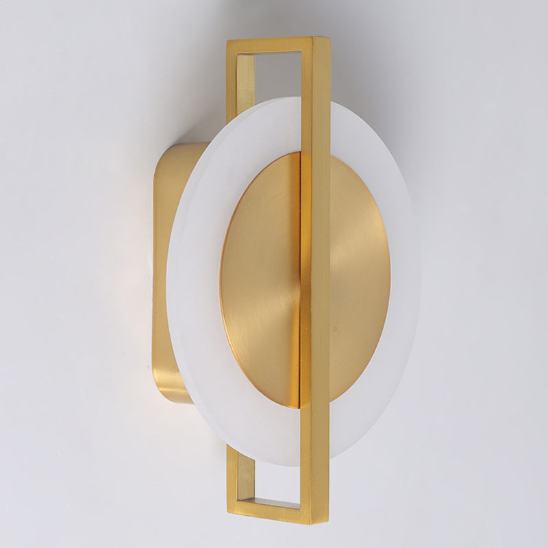 Simplicity Copper Acrylic Lampshade LED Wall Sconce Lamp