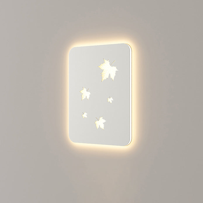 Rectangular Leaves Full Iron Lampshade LED Wall Sconce Lamp