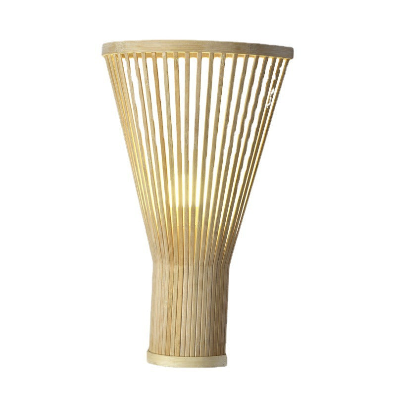 Japanese Shape Bamboo Lampshade 1 - Light Wall Sconce Lamp