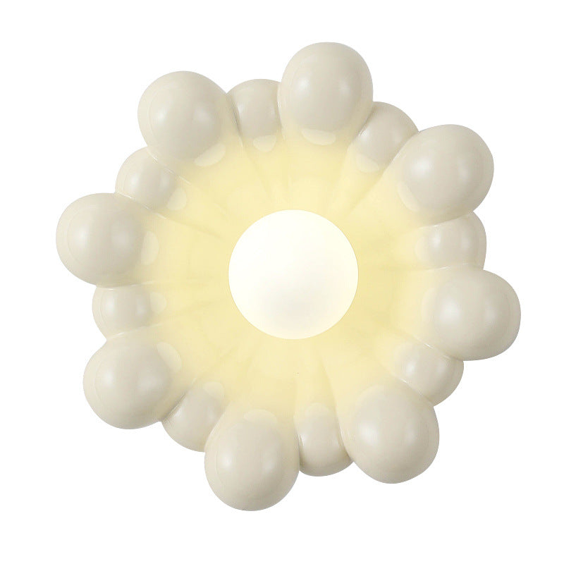 Cream Resin Glass Lampshade 1 - Light Wall Sconce Lamp