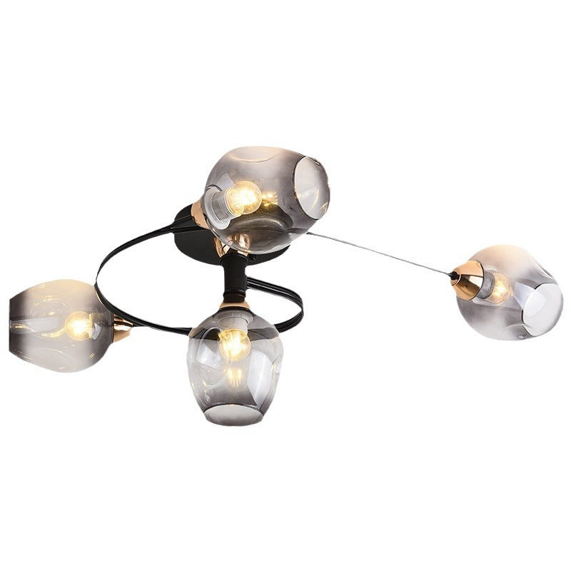 Contemporary Glass Dome Ceiling Light