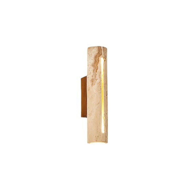 Nordic Travertine Cylinder Wall Sconce