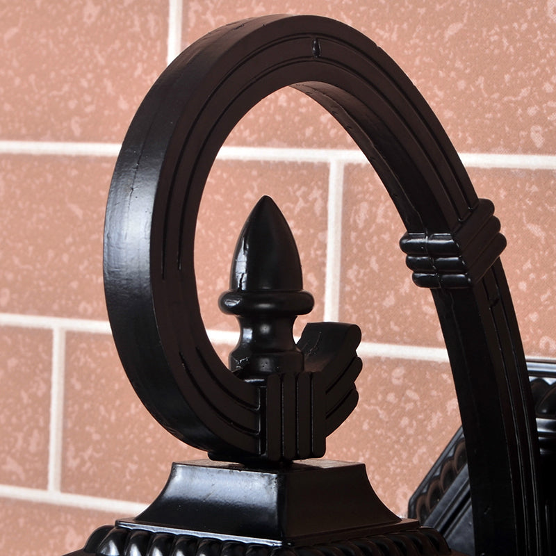 Waterproof & Glass Lantern-Style 1-Light Wall Sconce Lamp