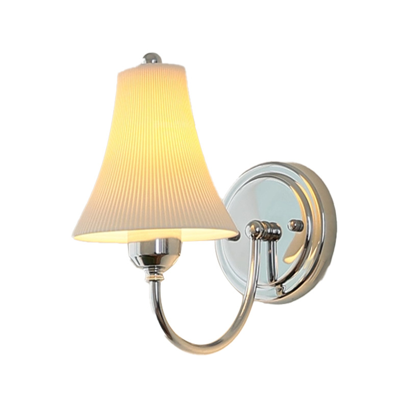 French Ceramic 1-Light Slim Waist-Shaped Wall Sconce Lamp
