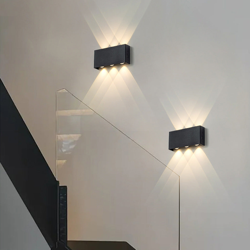 Minimalist Rectangle Aluminum Iron LED Wall Sconce Lamp