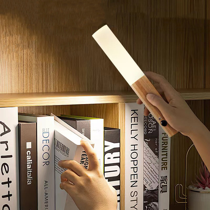 Hexagonal Cylinder Solid Wood Acrylic LED Wall Sconce Lamp