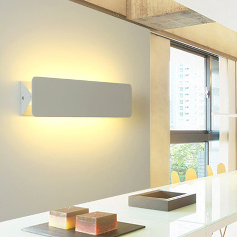 Modern Minimalist Aluminum Rectangular LED Wall Sconce Lamp