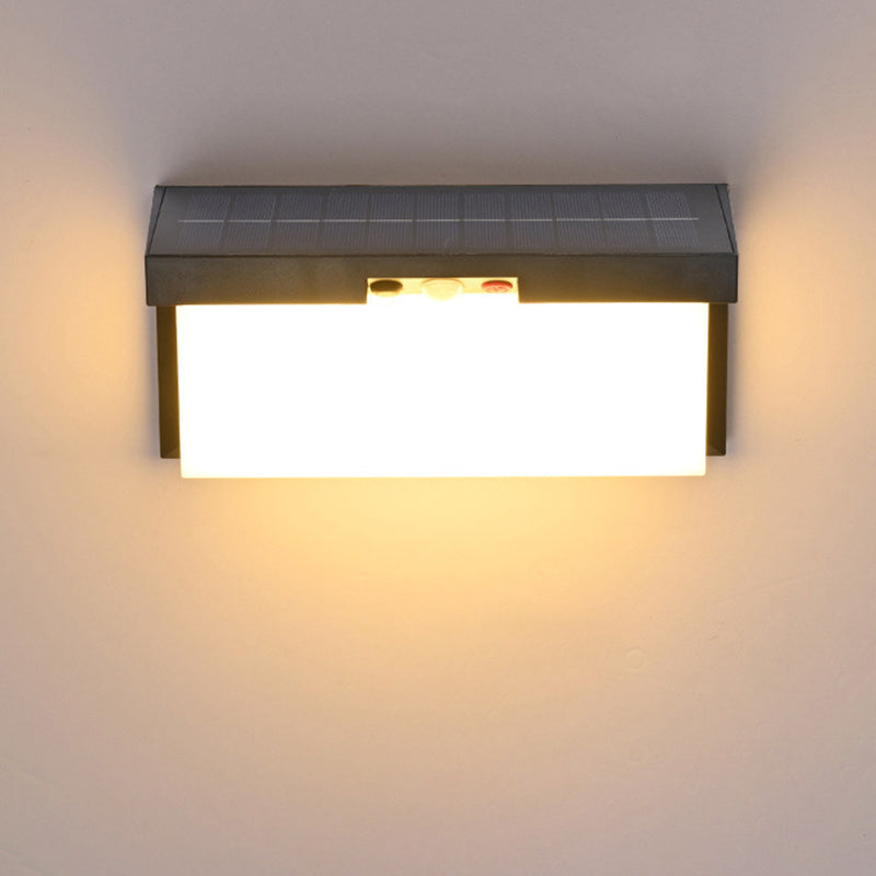 Solar Plastic & PC Rectangular LED Wall Sconce Lamp