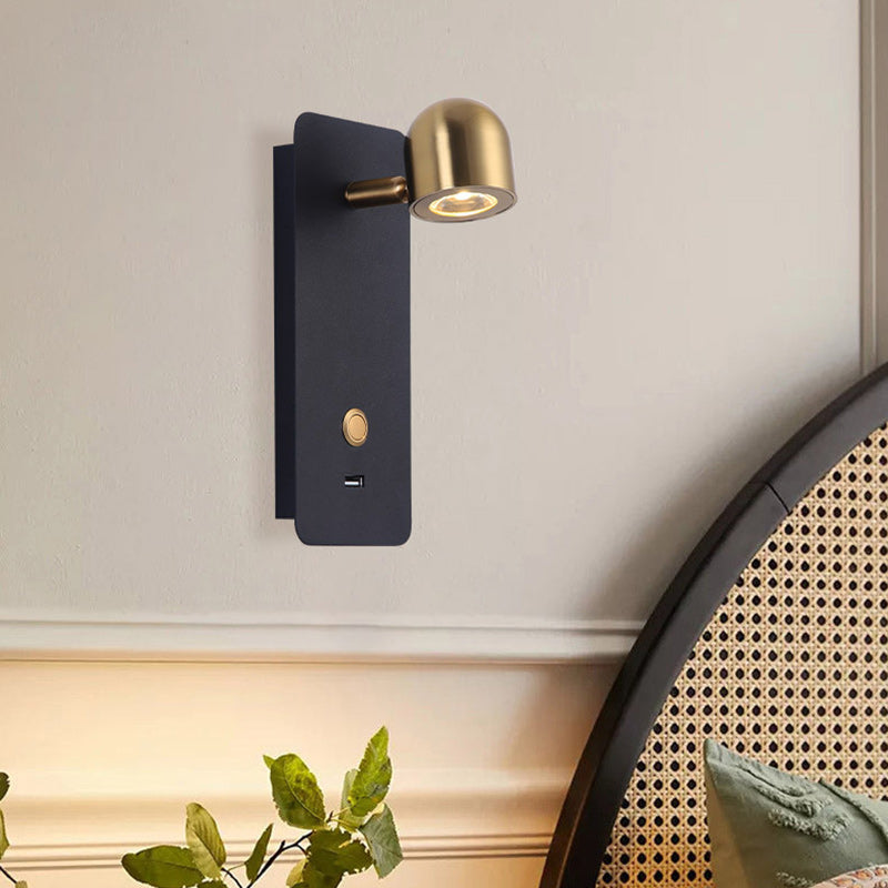 Iron & Aluminum Round Rectangular LED Wall Sconce Lamp