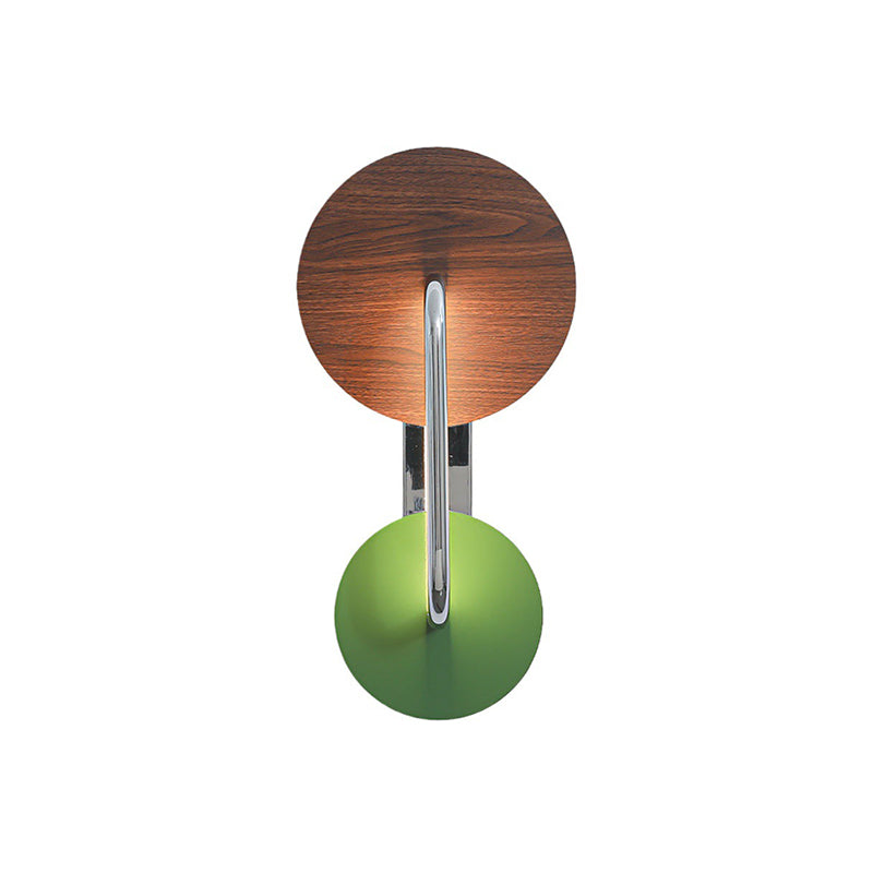 French Iron Aluminum Acrylic Round LED Wall Sconce Lamp
