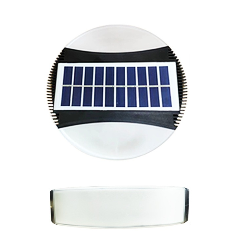 Minimalist Solar Waterproof ABS Round LED Wall Sconce Lamp