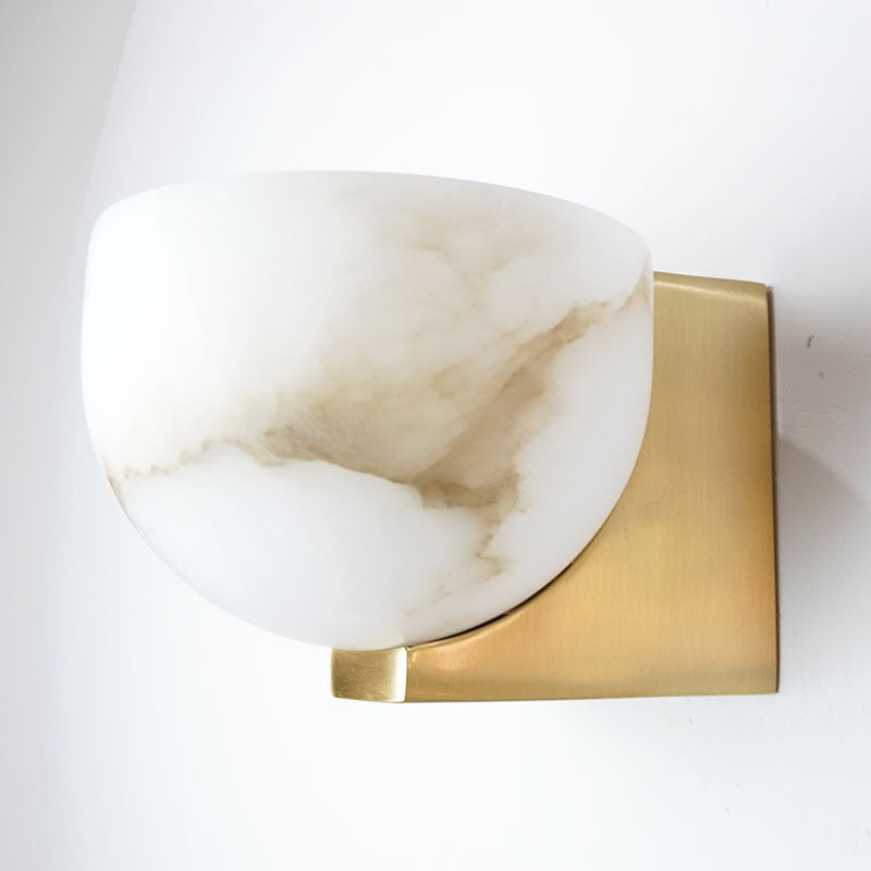 Luxury Globe Marble Iron 1-Light Wall Sconce Lamp