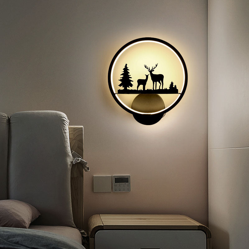 Nordic Round Iron Silicone LED Wall Sconce Lamp