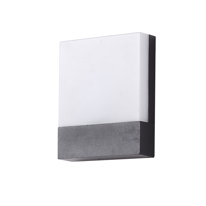 Outdoor Rectangular Iron Acrylic LED Wall Scone Lamp