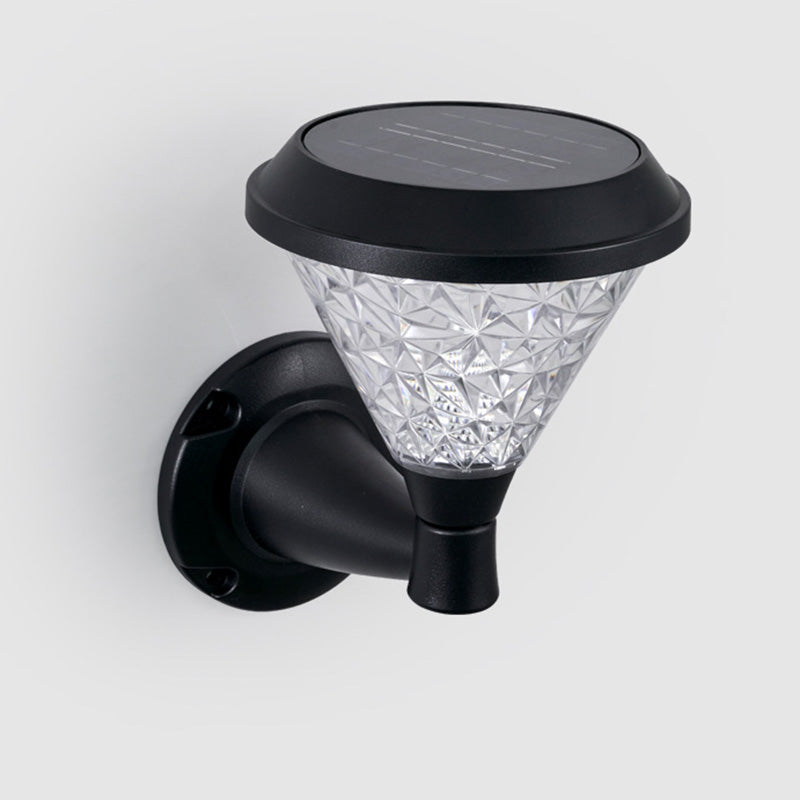 Minimalist Solar Square Round PC LED Wall Sconce Lamp