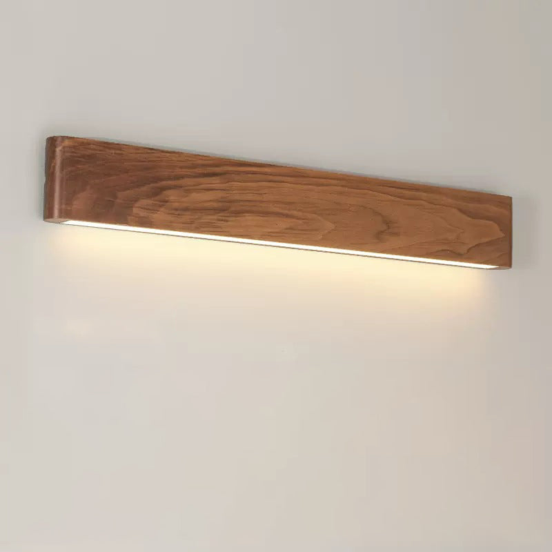 Rectangle Wood Aluminum PC Shade LED Wall Sconce Lamp