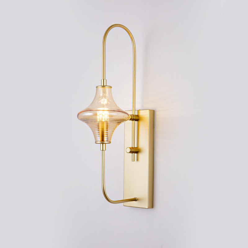 Rectangle Shade Iron Line Frame 1-Light Wall Sconce Lamp
