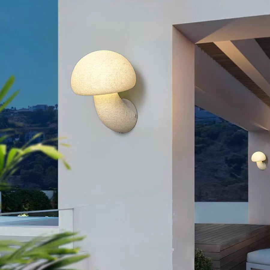 Contemporary Creative Mushroom Resin LED Wall Sconce Lamp