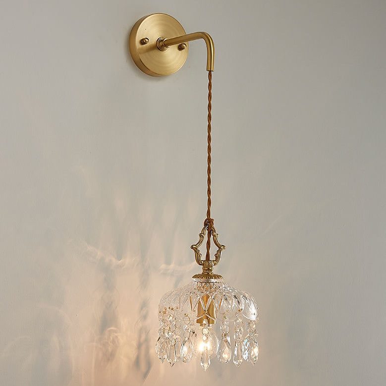 Nordic Teardrop Iron Glass 1-Light Wall Sconce Lamp