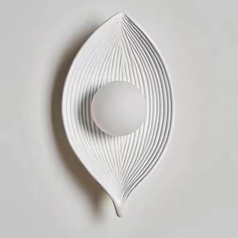 Nordic Leaf Resin Plastic 1-Light Wall Sconce Lamp