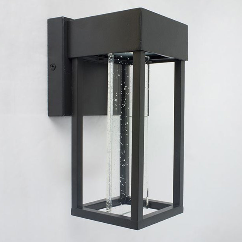 Minimalist Rectangular Aluminum Glass LED Wall Sconce Lamp
