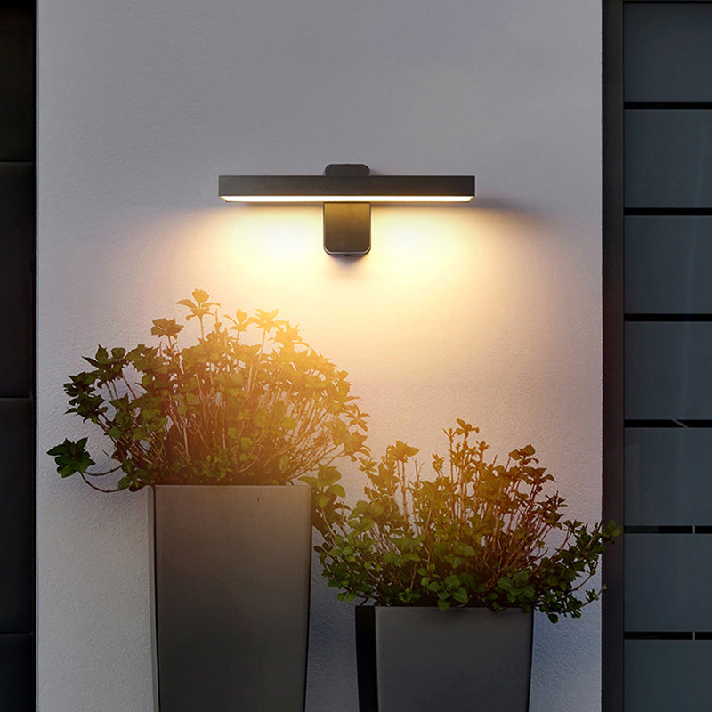 Minimalist Rectangular Aluminum Glass LED Wall Sconce Lamp