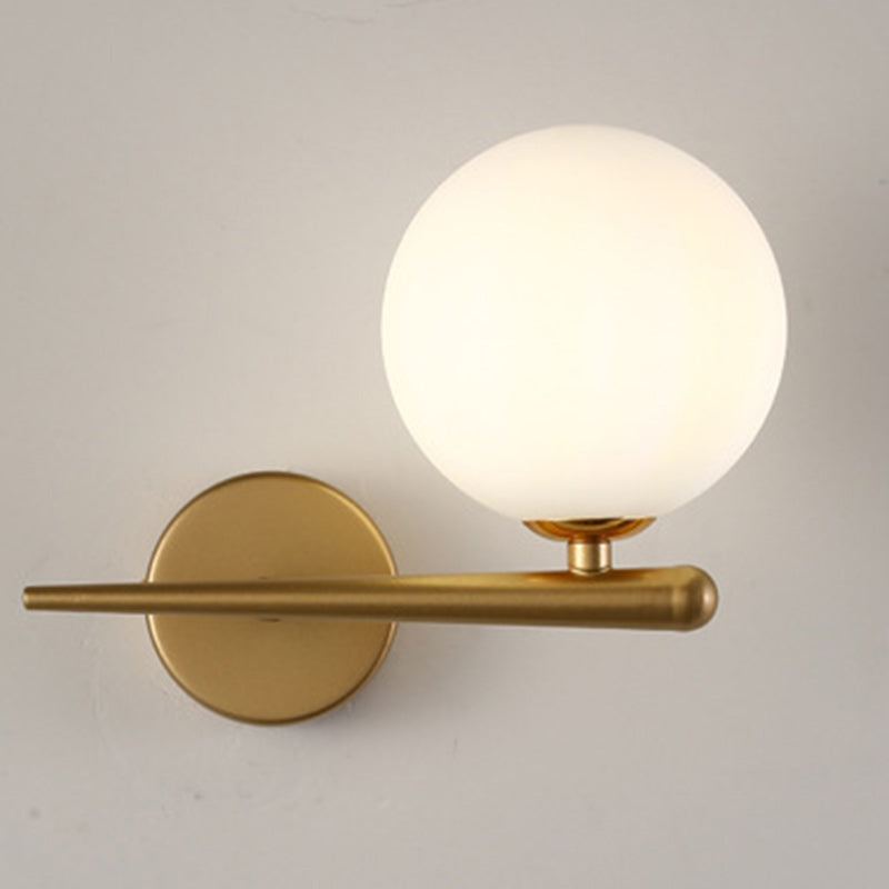 Nordic Globe Iron Glass 1-Light Wall Sconce Lamp