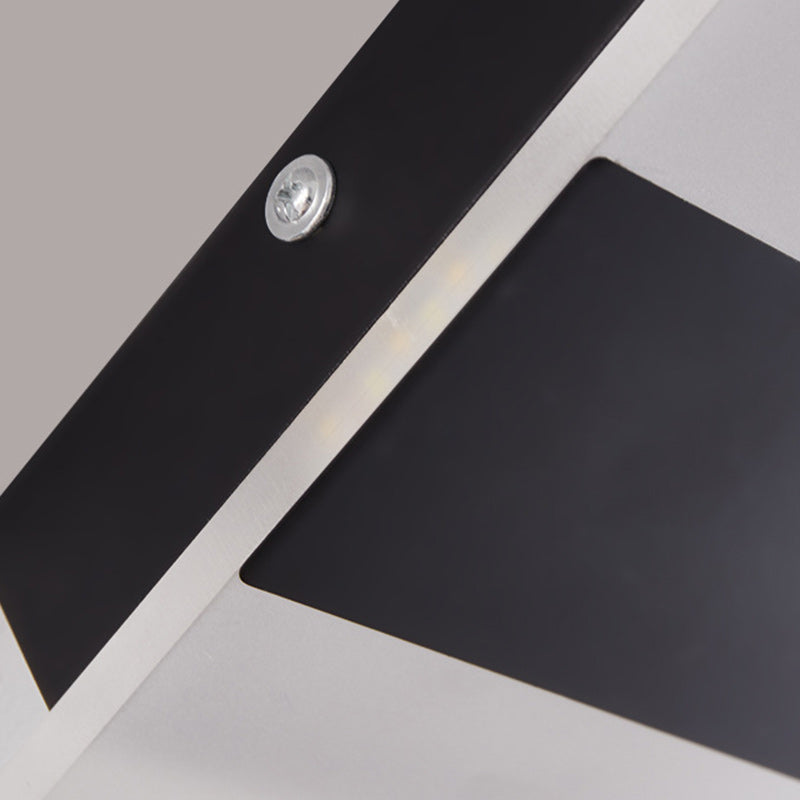 Minimalist Rectangular Iron Acrylic LED Wall Sconce Lamp