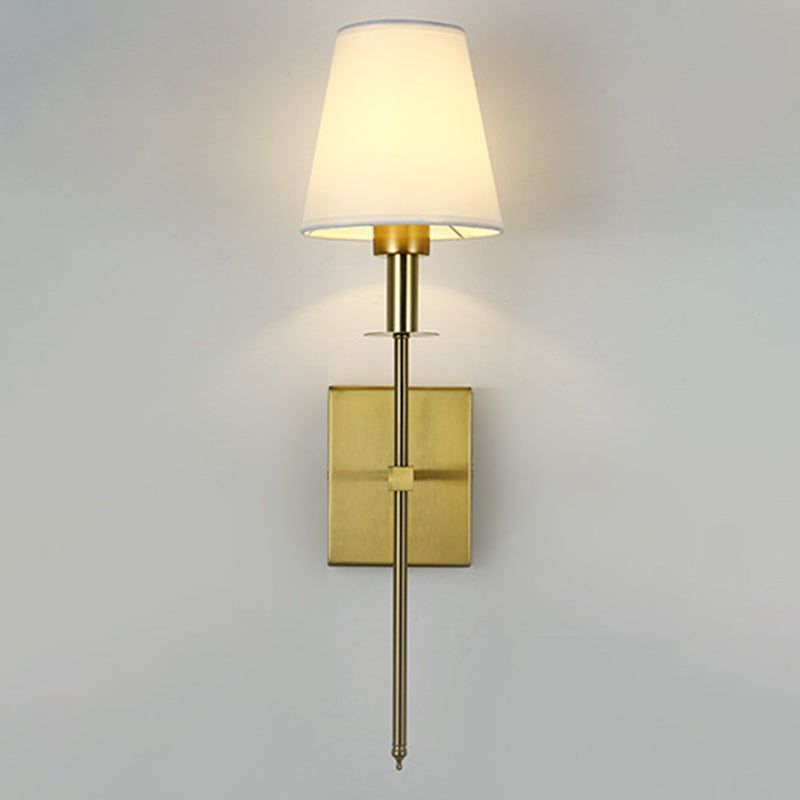 Nordic Drum Iron Fabric 1-Light Wall Sconce Lamp