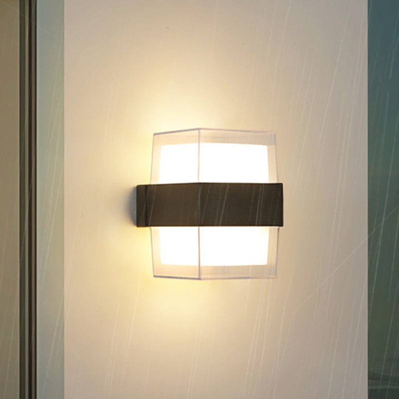 Minimalist Cylinder Aluminum Acrylic LED Wall Sconce Lamp