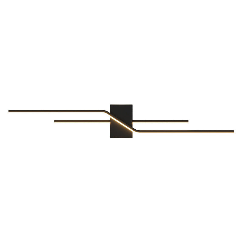 Linear Parallel Cross Iron PVC LED Wall Sconce Lamp