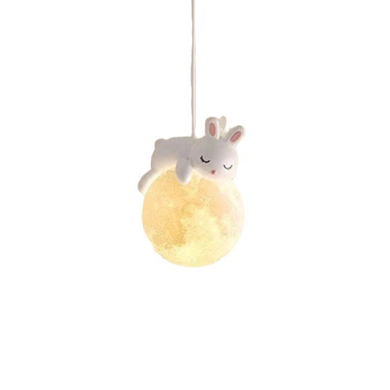 Kids Bear Animal Iron Resin PLA 1-Light Wall Sconce Lamp