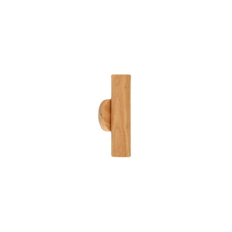 Nordic Rotatable Cylindrical Wood LED Wall Sconce Lamp