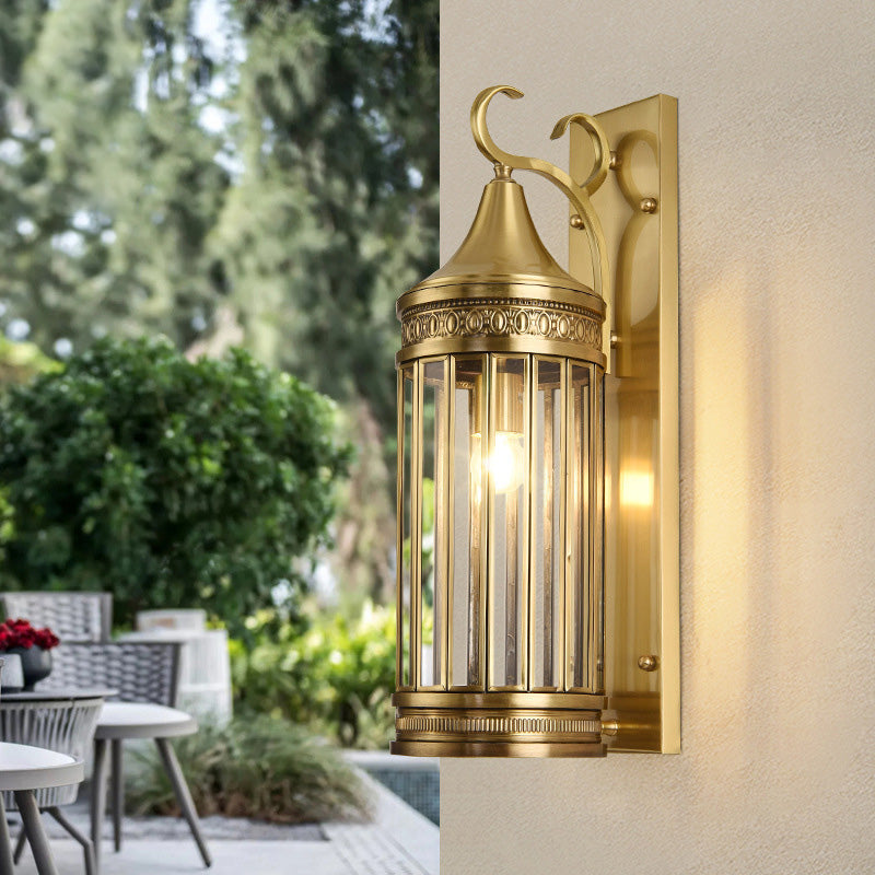 Scandinavian Glass 1/3/6 Light Outdoor Wall Sconce Lamp