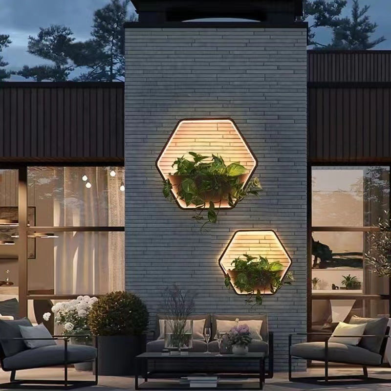 Scandinavian Steel Aluminum LED Outdoor Wall Sconce Lamp