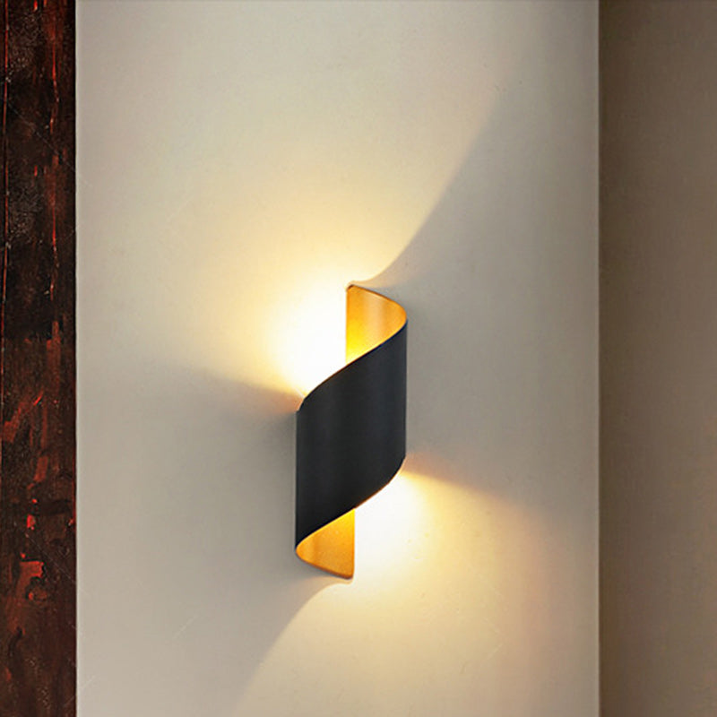 Waterproof Spiral Aluminum Acrylic LED Wall Sconce Lamp