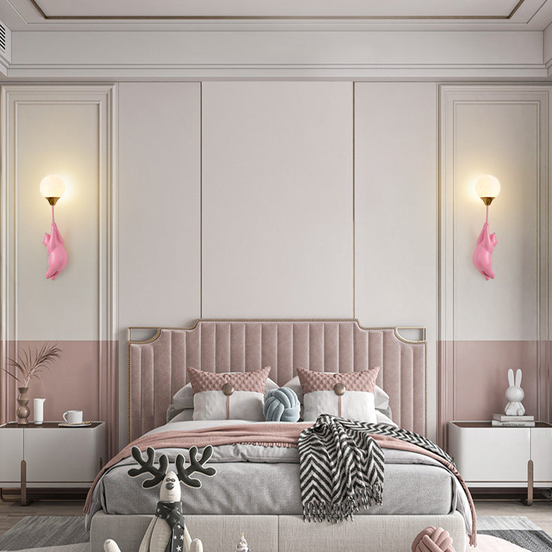 Scandinavian Balloon Resin PVC 1-Light Wall Sconce Lamp