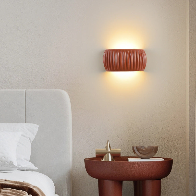 Scandinavian Pumpkin Resin Iron 2-Light Wall Sconce Lamp