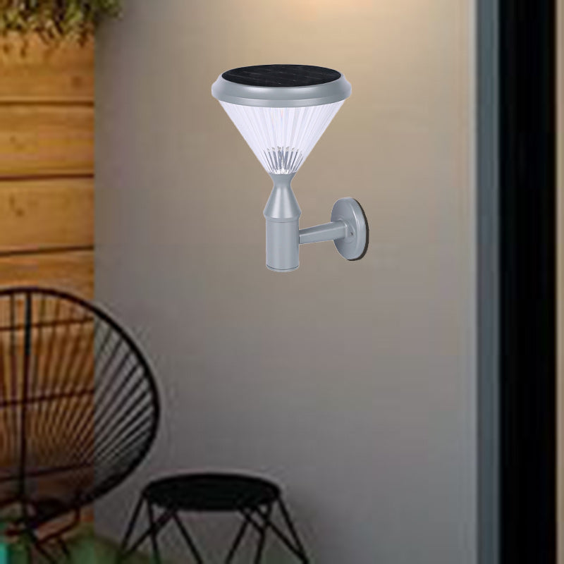 Solar Diamond Cylinder Aluminum PC LED Wall Sconce Lamp