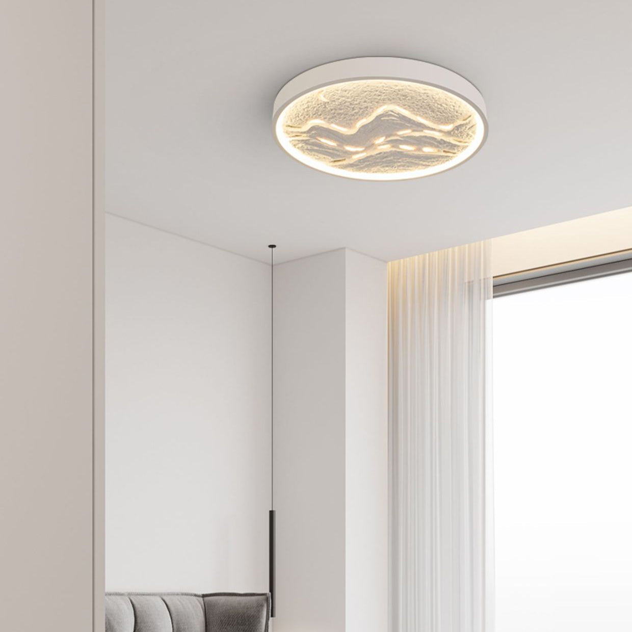 Scandinavian Mountain Iron Plaster LED Wall Sconce Lamp