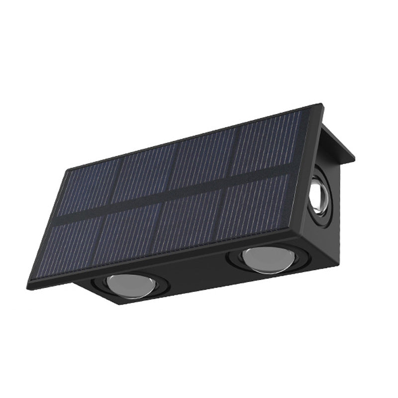 ABS Rectangle LED Solar Step Light Outdoor Wall Sconce Lamp