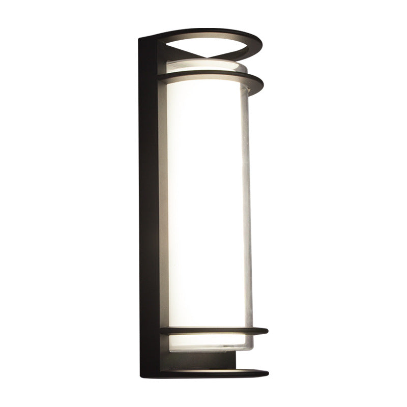 Aluminum Acrylic Cylinder LED Waterproof Wall Sconce Lamp