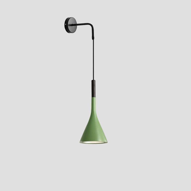 Hardware Resin Conical Shade 1-Light Wall Sconce Lamp