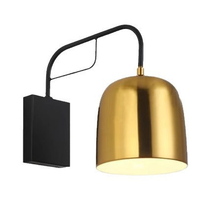 Luxury Iron Semicircle Shade 1-Light Wall Sconce Lamp
