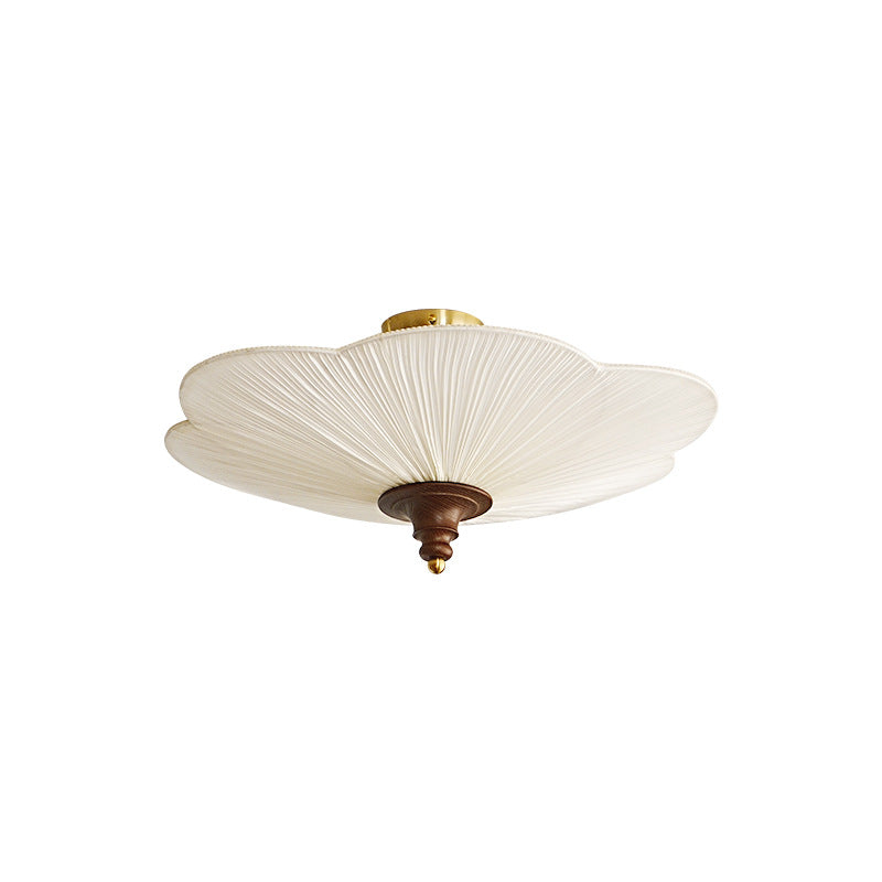 French Plum Blossom 3-Light Semi-Flush Mount