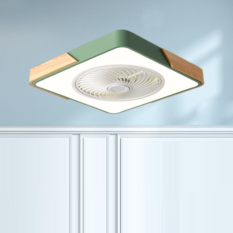 Contemporary Solid Wood Ceiling Fan Light